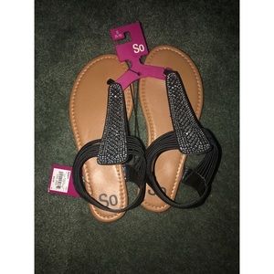 SO black sparkly sandals!